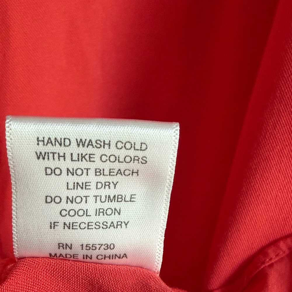 Coral Button-Front Blouse - Picture 3 of 5
